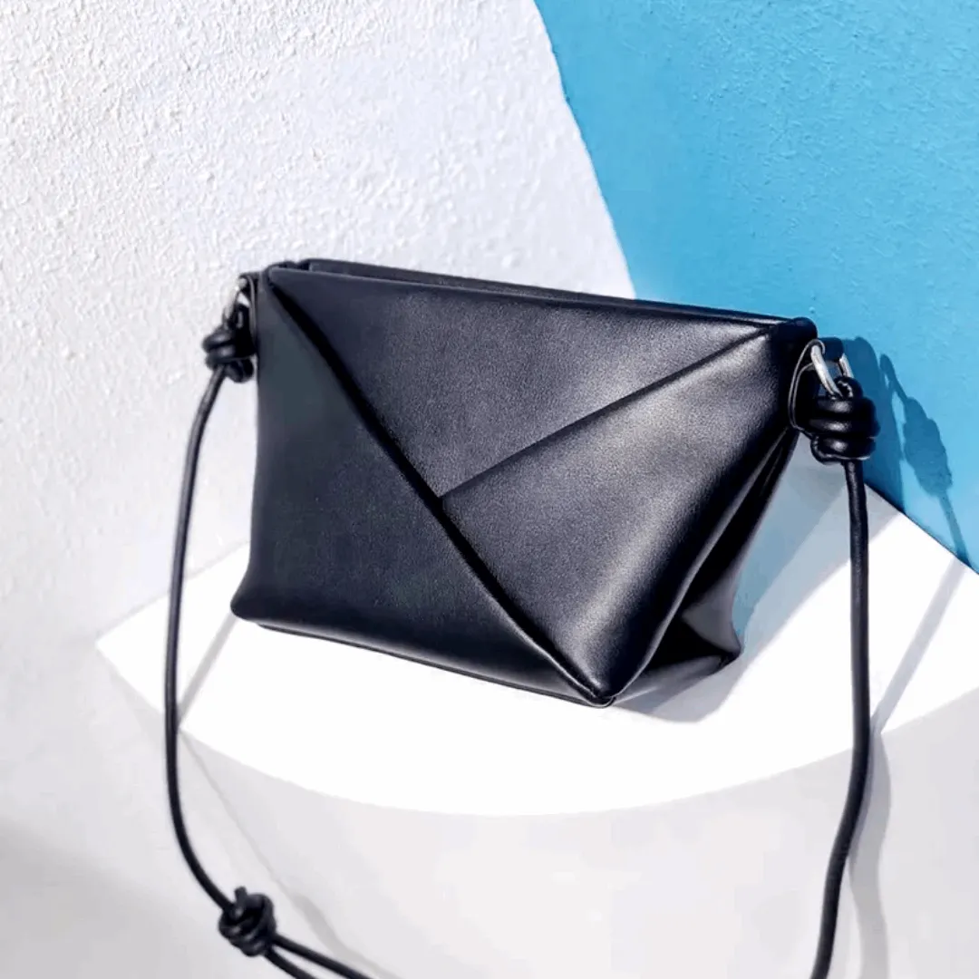 Leather Crossbody Bag –  Block Patchwork Crossbody & Shoulder Bag for Women
