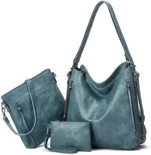 Leather Hand Bag for Women Shoulder Bags for Women with Strap and Zipper Ladies Purse. Purse and Handbag Combo