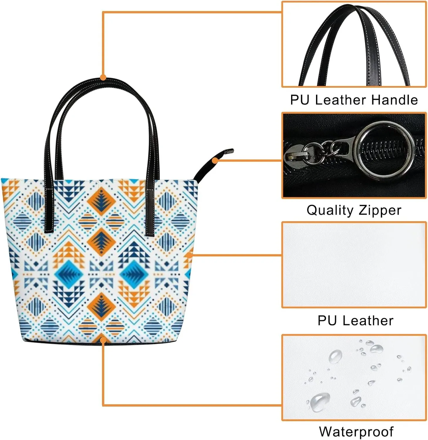 Leather Handbags Women's Crossbody Handbags Work Tote Bags for Women Coach Handbags Tote Bag with Zipper.