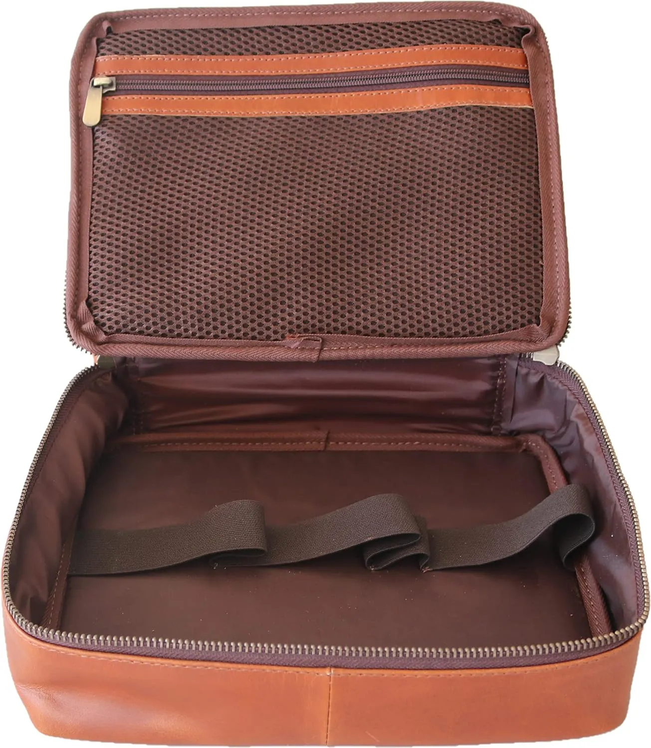 Leather Toiletry Bag for Men, Travel Organizer Toiletry Bag (1 Light Brown)