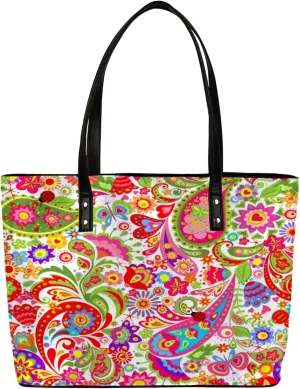 Leather Tote Bag for Women Fashion Shoulder Bag Purses and Handbags Large Capacity Satchel Bags for Work Travel