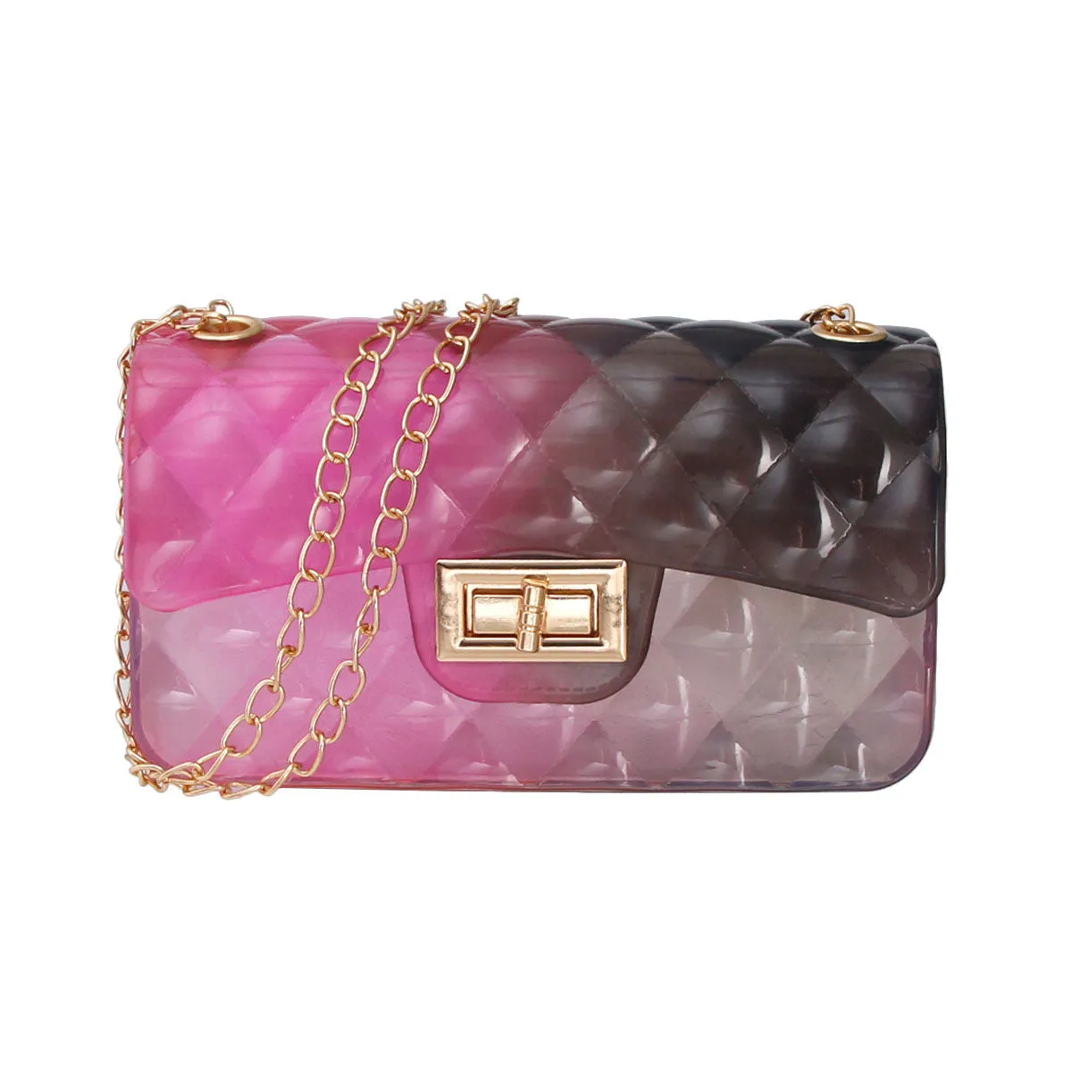 Limited-time offer Black Bag Flap Pink Jelly Exclusive options Mini Quilted