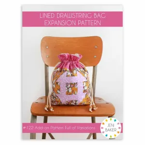 Lined Drawstring Bag Expansion Pattern