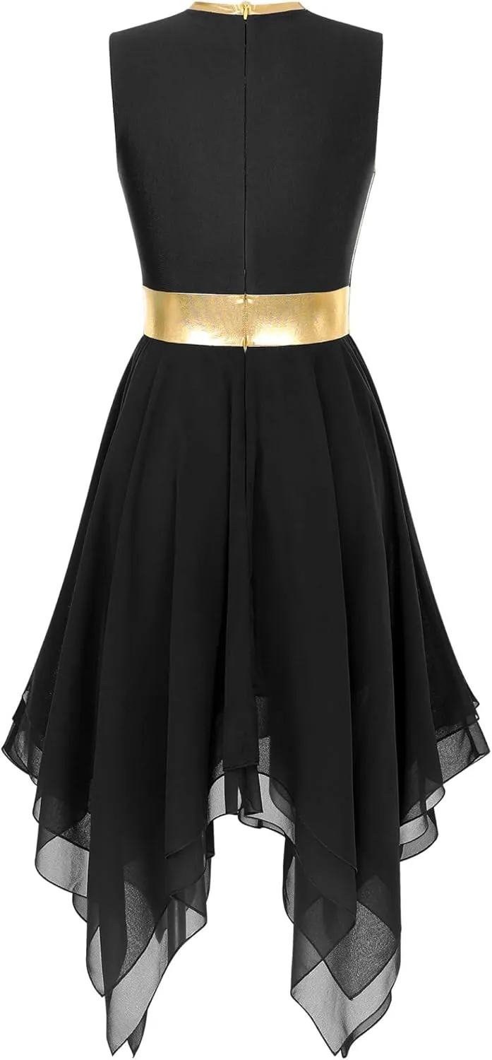 Linjinx Praise Dance Dresses for Women Church Worship Liturgical Dancewear Tunic Lyrical Dance Dress