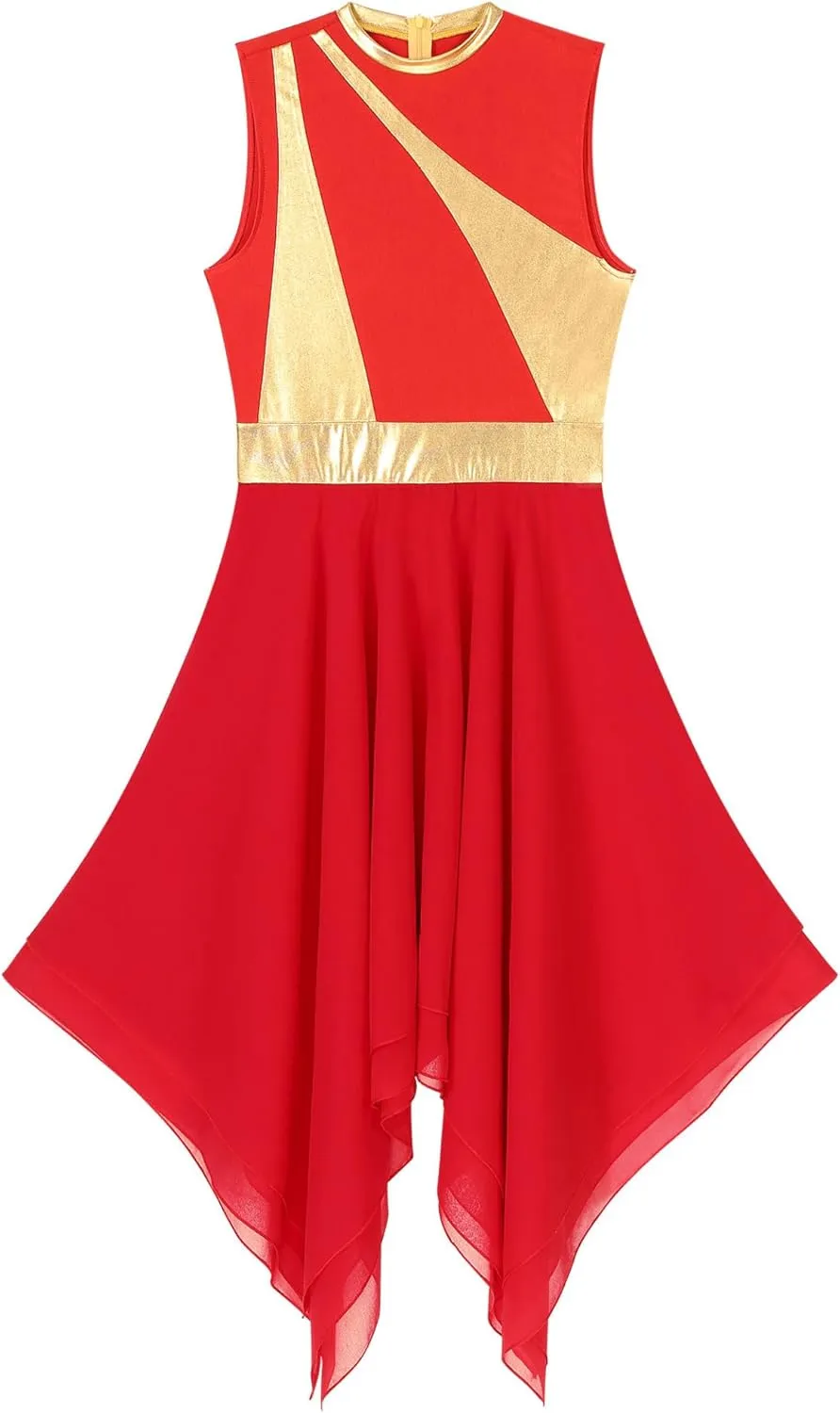 Linjinx Praise Dance Dresses for Women Church Worship Liturgical Dancewear Tunic Lyrical Dance Dress