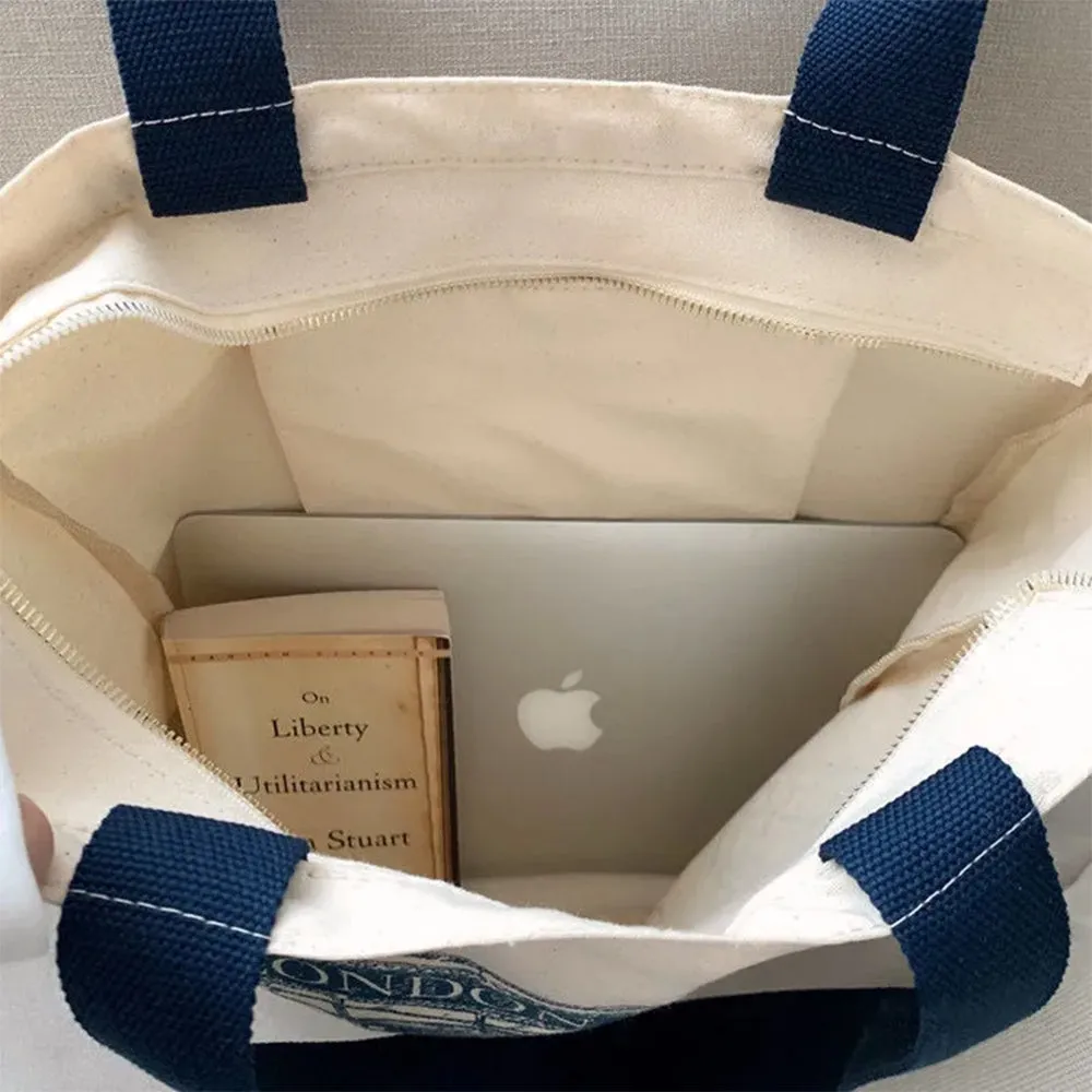 London Books Canvas Tote Bag