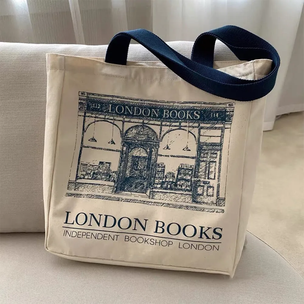 London Books Canvas Tote Bag