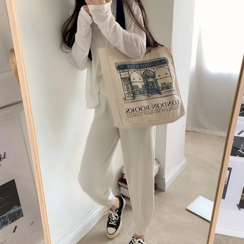 London Books Canvas Tote Bag