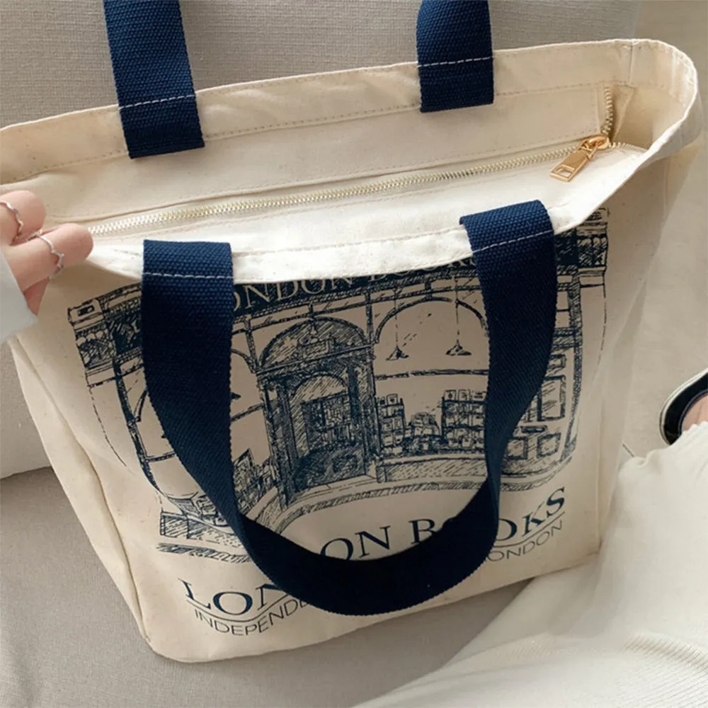 London Books Canvas Tote Bag