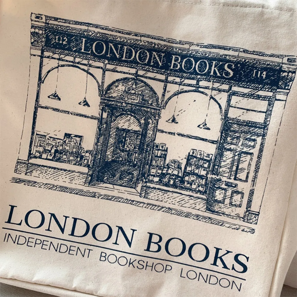 London Books Canvas Tote Bag