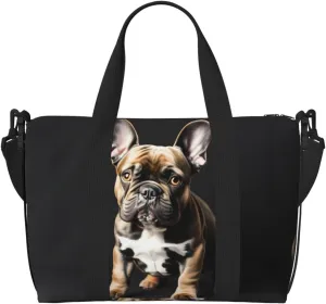 long ears french bulldog Duffel Bags for Traveling - Lightweight Personal Item Travel Bags for Women, Gym Bags for Men