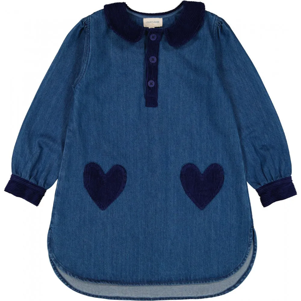 Louis Louise Margareta Denim Dress - Dark Blue