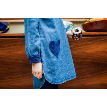 Louis Louise Margareta Denim Dress - Dark Blue