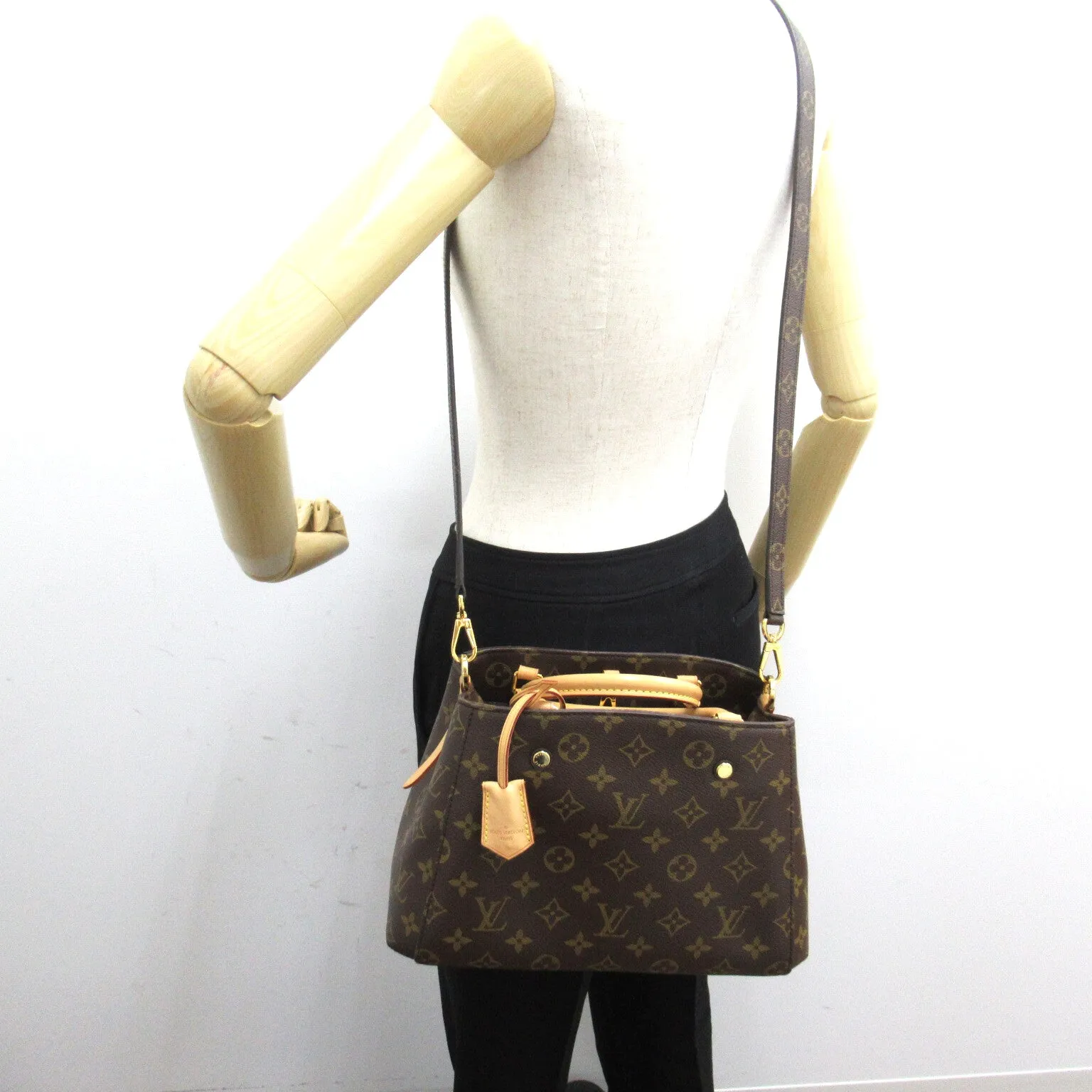 Louis Vuitton Louis Vuitton Montaigne BB Bag PVC Coated Canvas Monogram  Brown M41055