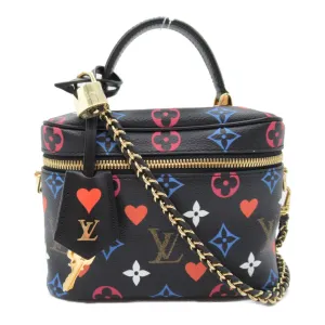 Louis Vuitton Louis Vuitton Vanity PM Shoulder Bag PVC Coated Canvas Gameon Monogram  Black M57482
