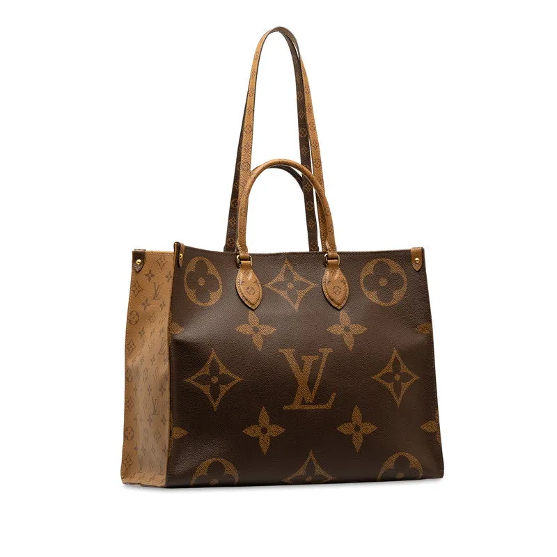Louis Vuitton Monogram Giant Reversee On The Gor GM Handbag Shoulder Bag 2WAY M45320 Brown PVC Leather  Louis Vuitton