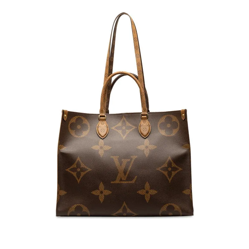 Louis Vuitton Monogram Giant Reversee On The Gor GM Handbag Shoulder Bag 2WAY M45320 Brown PVC Leather  Louis Vuitton