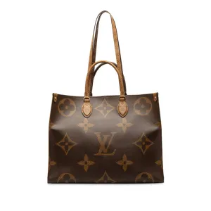 Louis Vuitton Monogram Giant Reversee On The Gor GM Handbag Shoulder Bag 2WAY M45320 Brown PVC Leather  Louis Vuitton