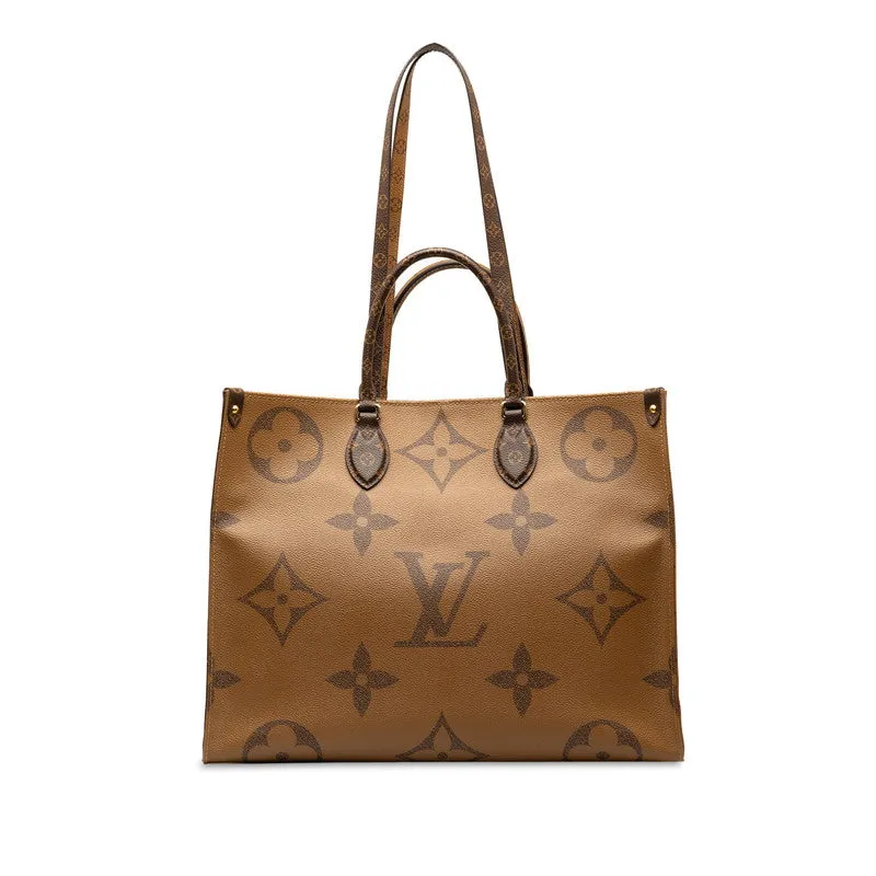 Louis Vuitton Monogram Giant Reversee On The Gor GM Handbag Shoulder Bag 2WAY M45320 Brown PVC Leather  Louis Vuitton