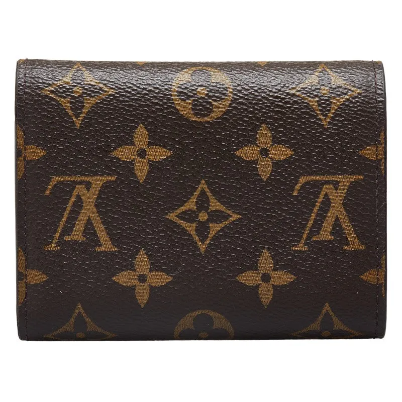 Louis Vuitton Monogram Portefolio Victoria Three Fold Wallet M41938 Brown Fushas PVC  Louis Vuitton
