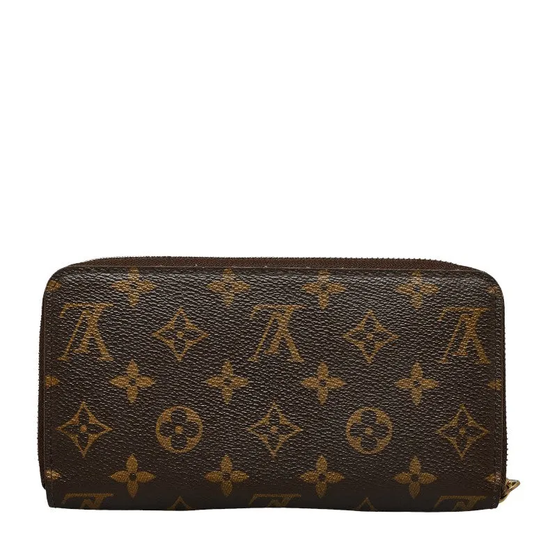 Louis Vuitton Monogram  Wallet Round  Long Wallet M60017 Brown PVC Leather  Louis Vuitton