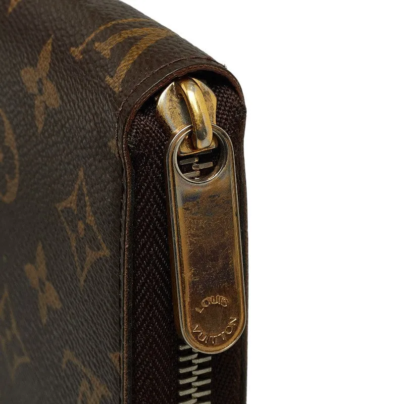 Louis Vuitton Monogram  Wallet Round  Long Wallet M60017 Brown PVC Leather  Louis Vuitton