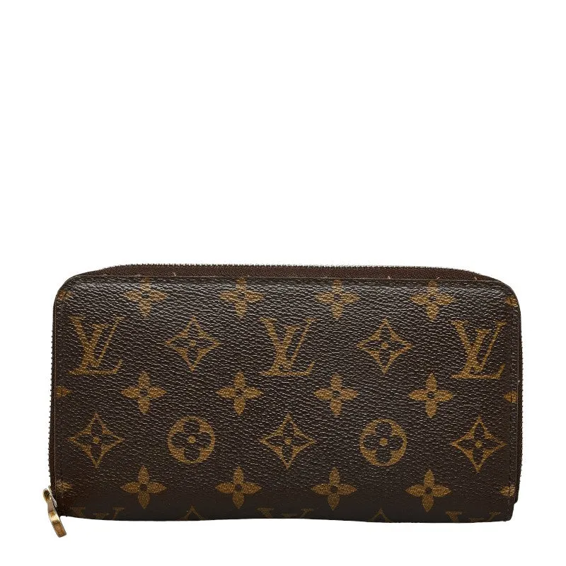 Louis Vuitton Monogram  Wallet Round  Long Wallet M60017 Brown PVC Leather  Louis Vuitton