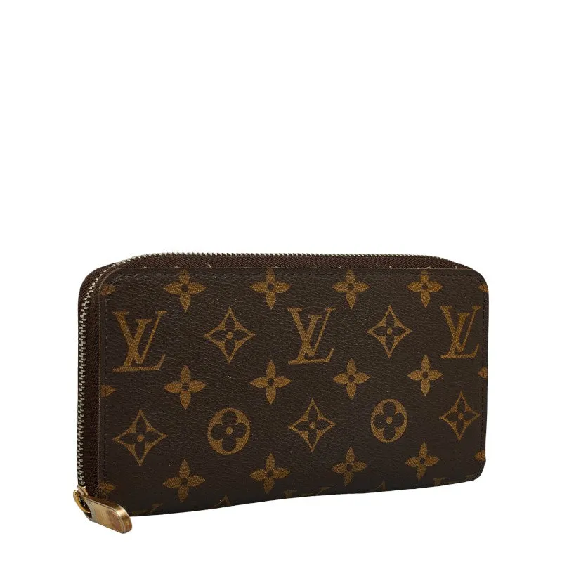 Louis Vuitton Monogram  Wallet Round  Long Wallet M60017 Brown PVC Leather  Louis Vuitton