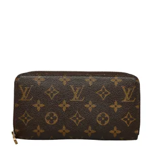 Louis Vuitton Monogram  Wallet Round  Long Wallet M60017 Brown PVC Leather  Louis Vuitton
