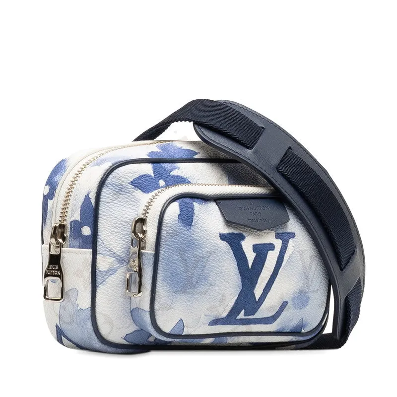 Louis Vuitton Monogram Water Color  Offset  Shoulder Bag M45763 Blue White PVC Leather  Louis Vuitton