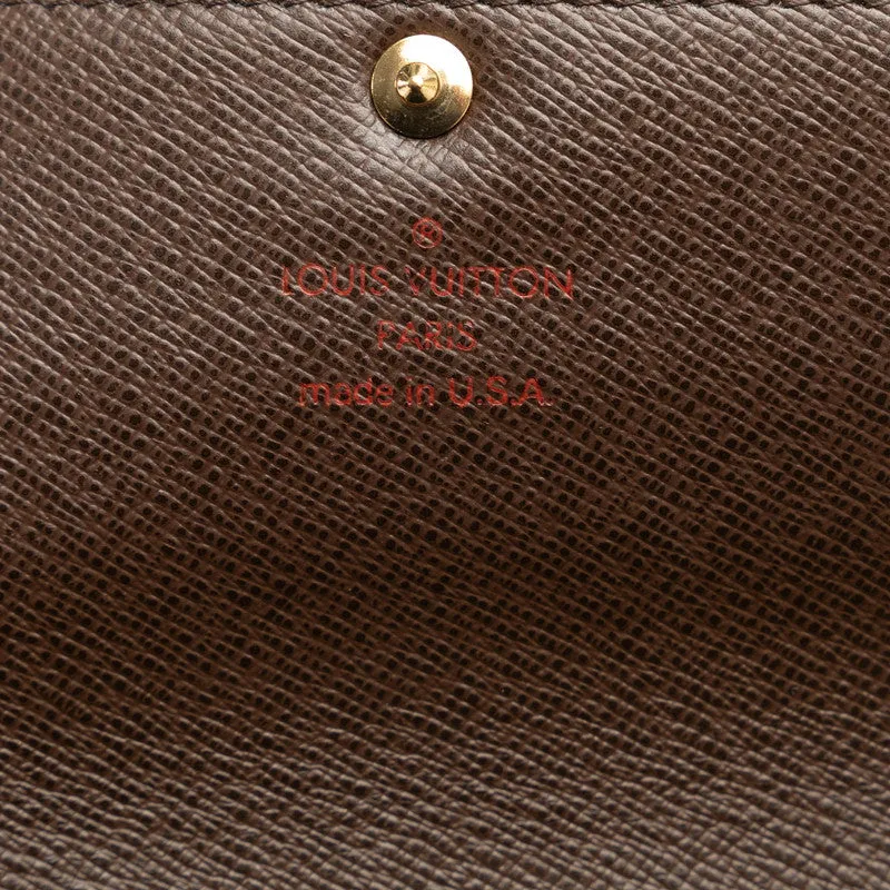 Louis Vuitton Portefolio Sarah Long Wallet N61734 Brown PVC Leather  Louis Vuitton