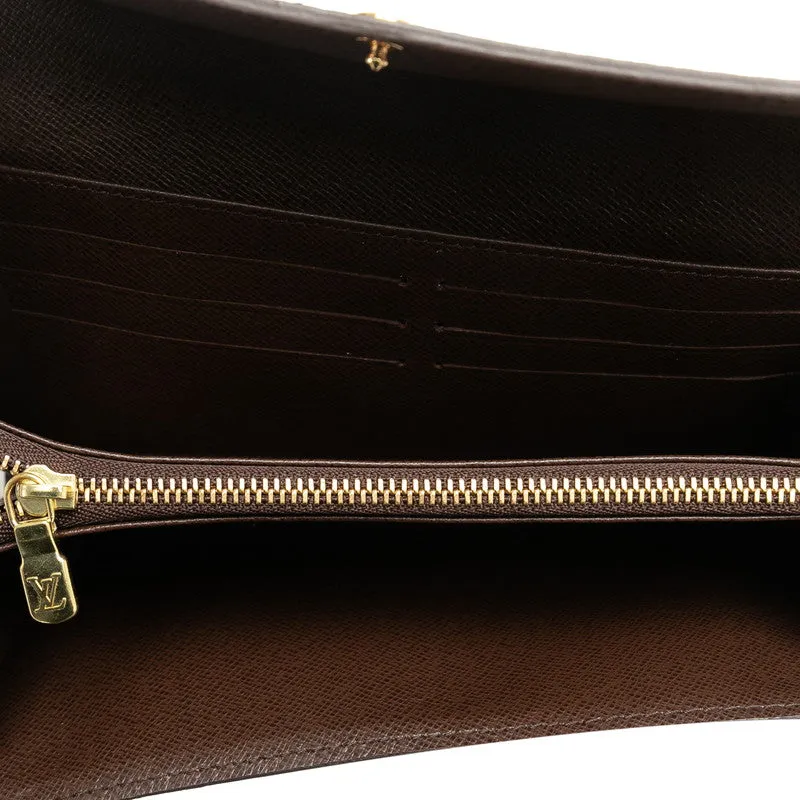 Louis Vuitton Portefolio Sarah Long Wallet N61734 Brown PVC Leather  Louis Vuitton