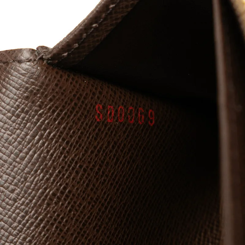 Louis Vuitton Portefolio Sarah Long Wallet N61734 Brown PVC Leather  Louis Vuitton