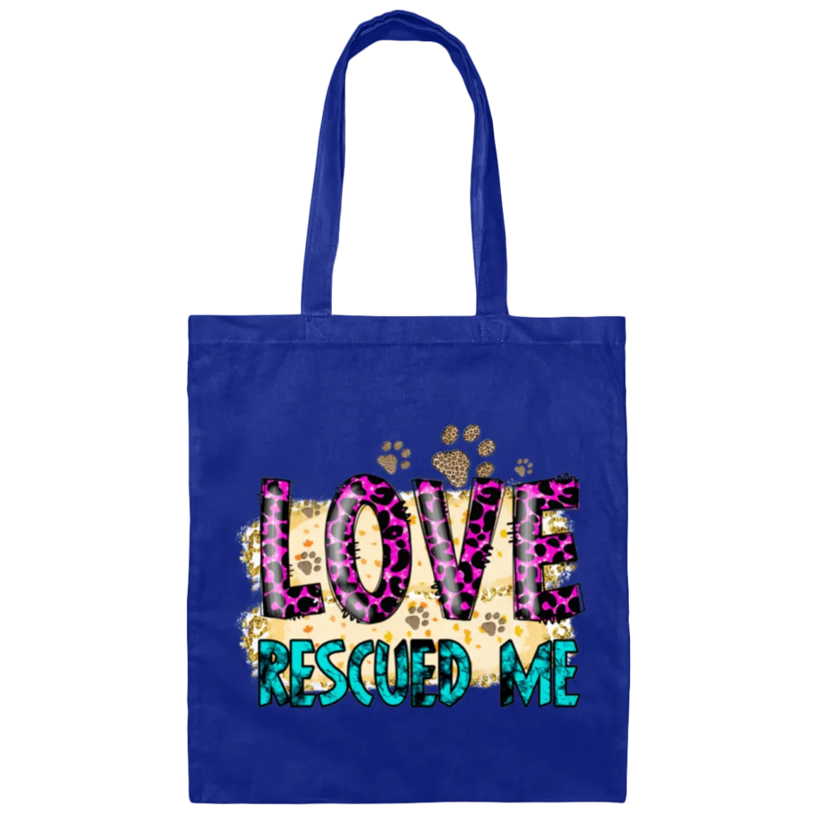 Love Rescued Me Canvas Tote Bag