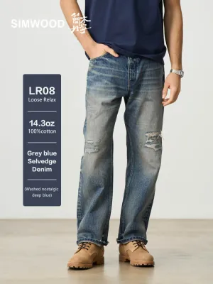 [LR08] 14.3oz Patchwork Selvedge Denim Jeans