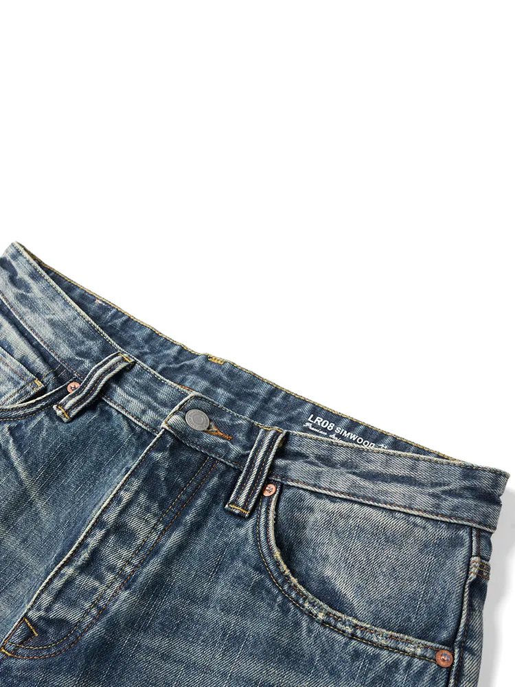 [LR08] 14.3oz Patchwork Selvedge Denim Jeans