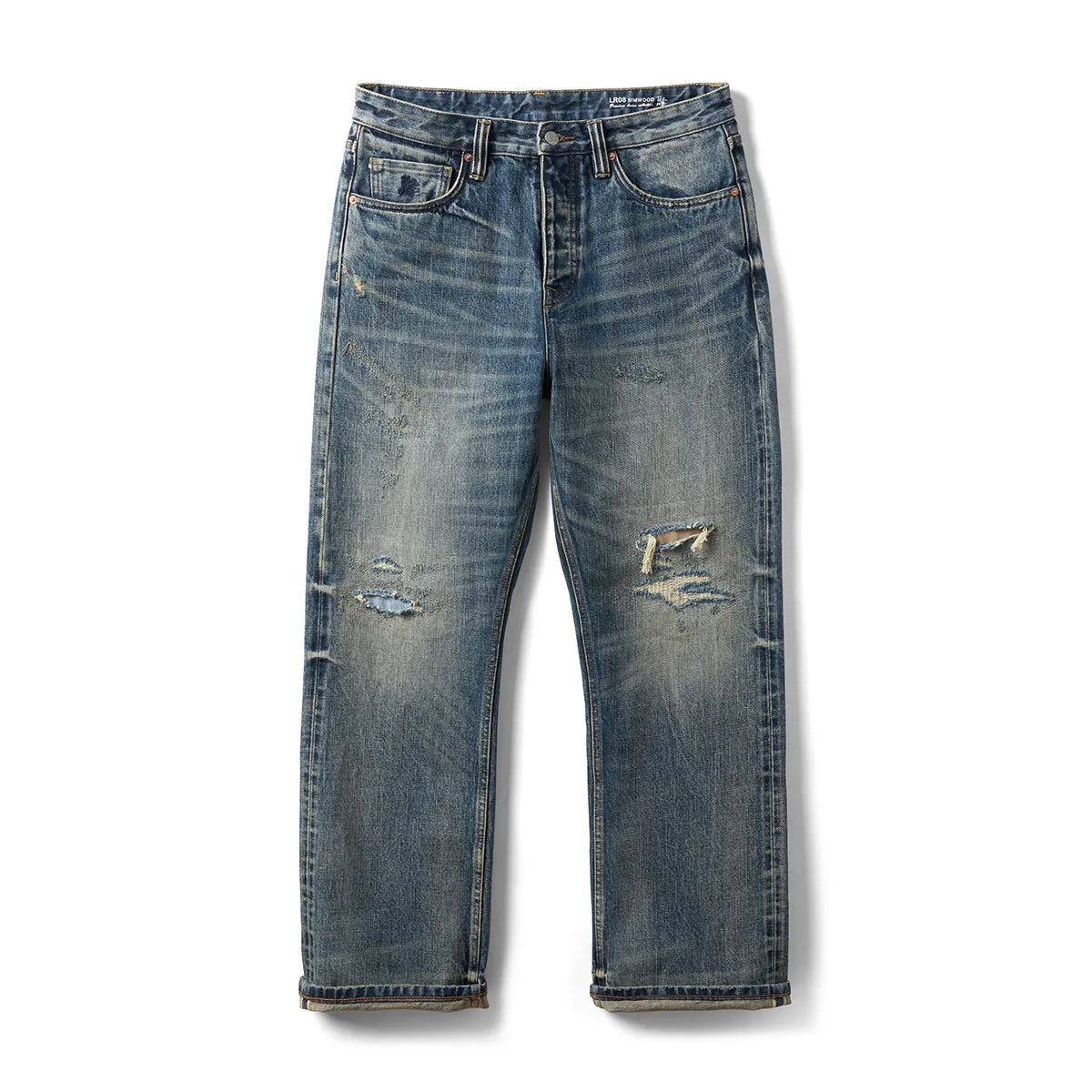 [LR08] 14.3oz Patchwork Selvedge Denim Jeans