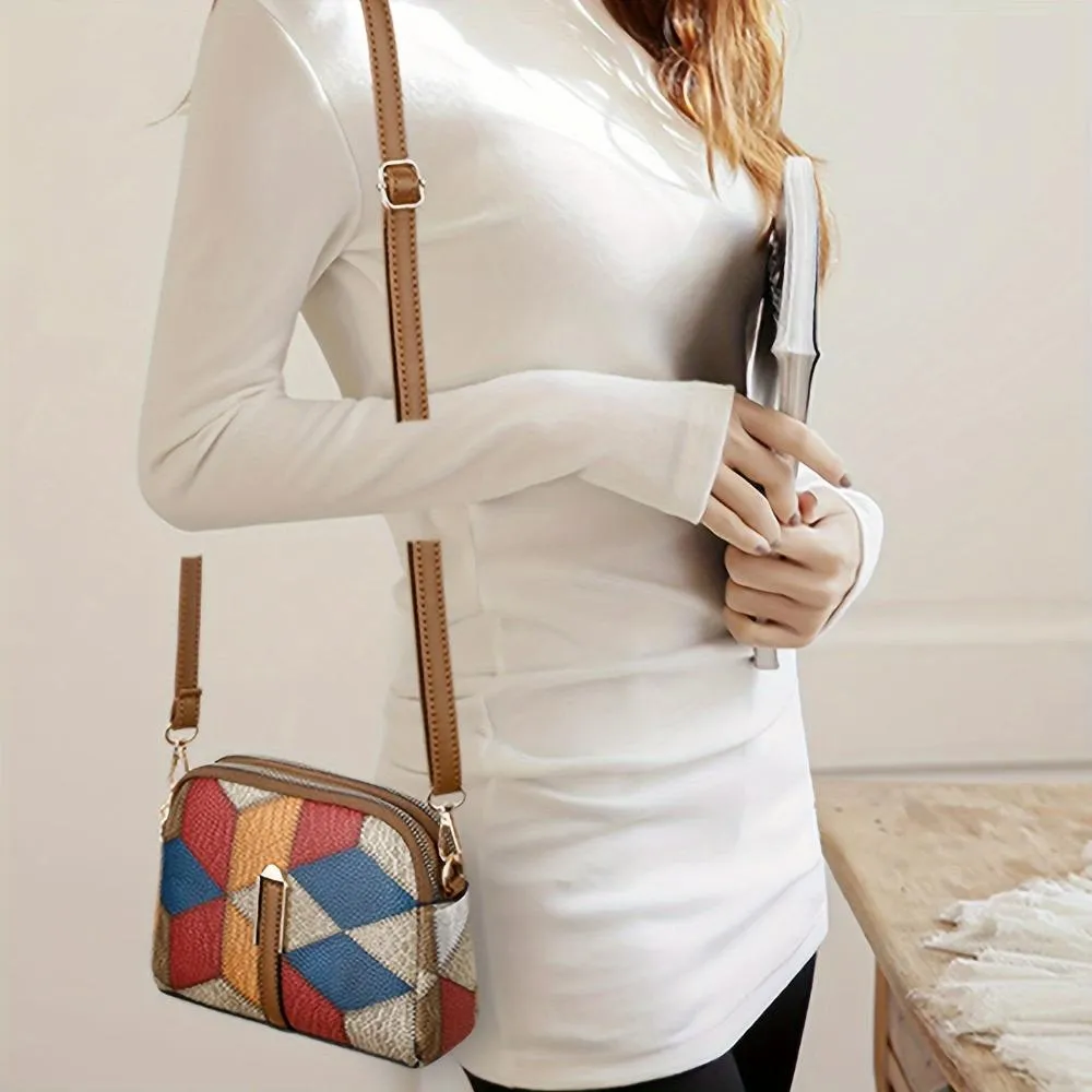 Luna Patchwork Mini-Schultertasche