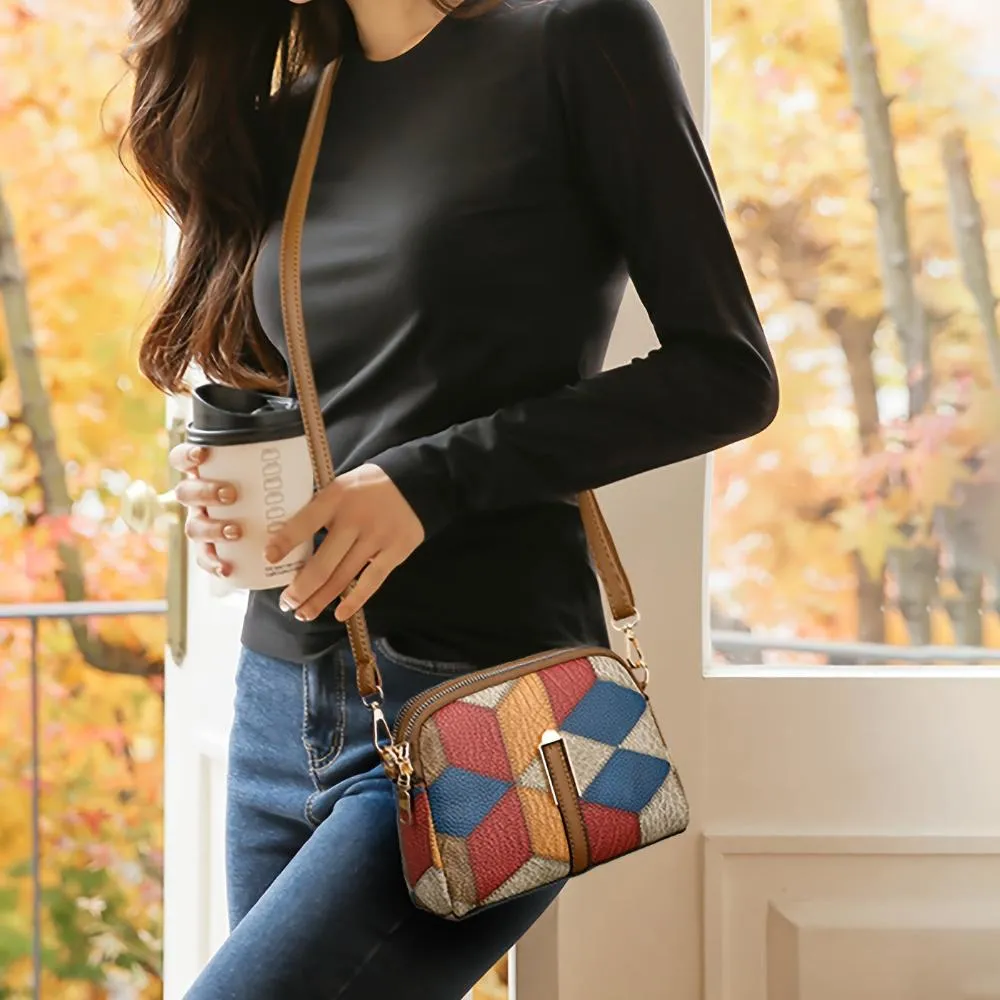 Luna Patchwork Mini-Schultertasche