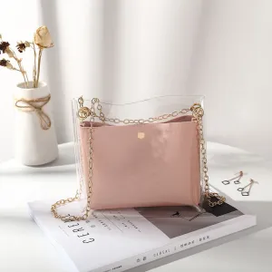 Luxury Handbag Women Transparent Bucket Bag