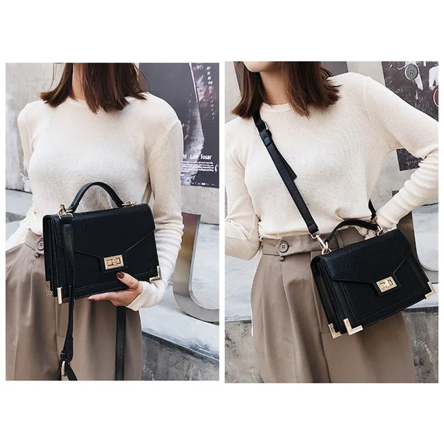 Luxury Handbags Women Bags Designer Crocodile Pattern Leather