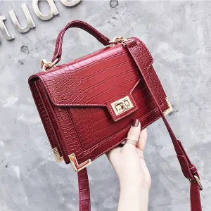 Luxury Handbags Women Bags Designer Crocodile Pattern Leather