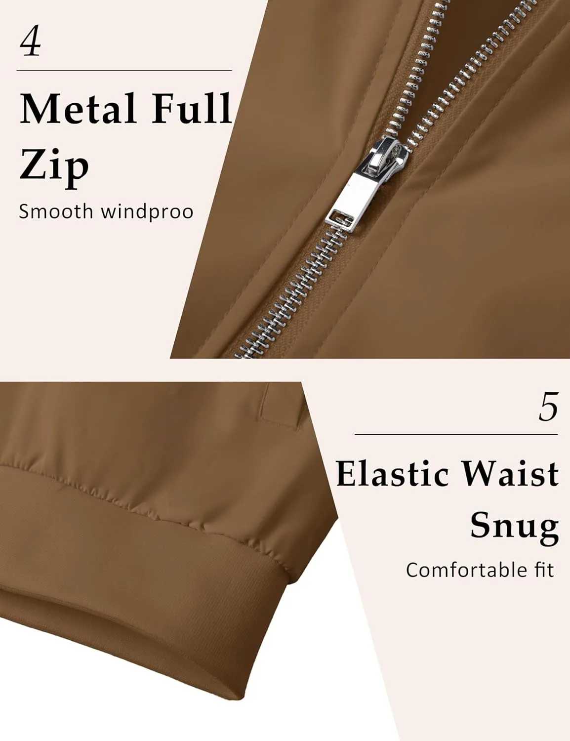 MAGCOMSEN Men's Bomber Jacket Lightweight Casual Windbreaker Spring Fall Zip Up Coat with 5 Pocket