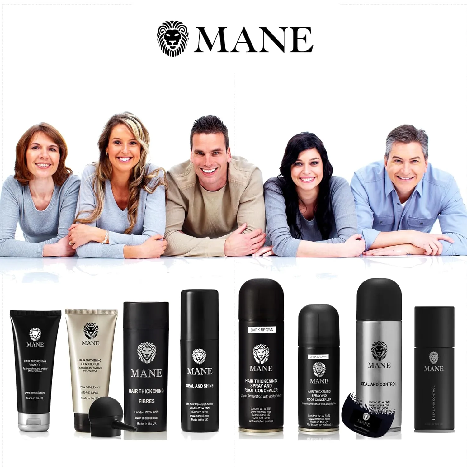 MANE Hair Thickening Spray Travel Pack (Medium Brown)