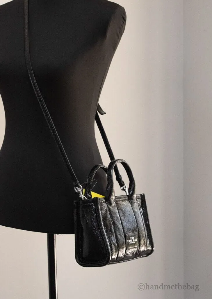 M.A.R.C J.A.C.O.B.S SHINY CRINKLE LEATHER MINI TOTE