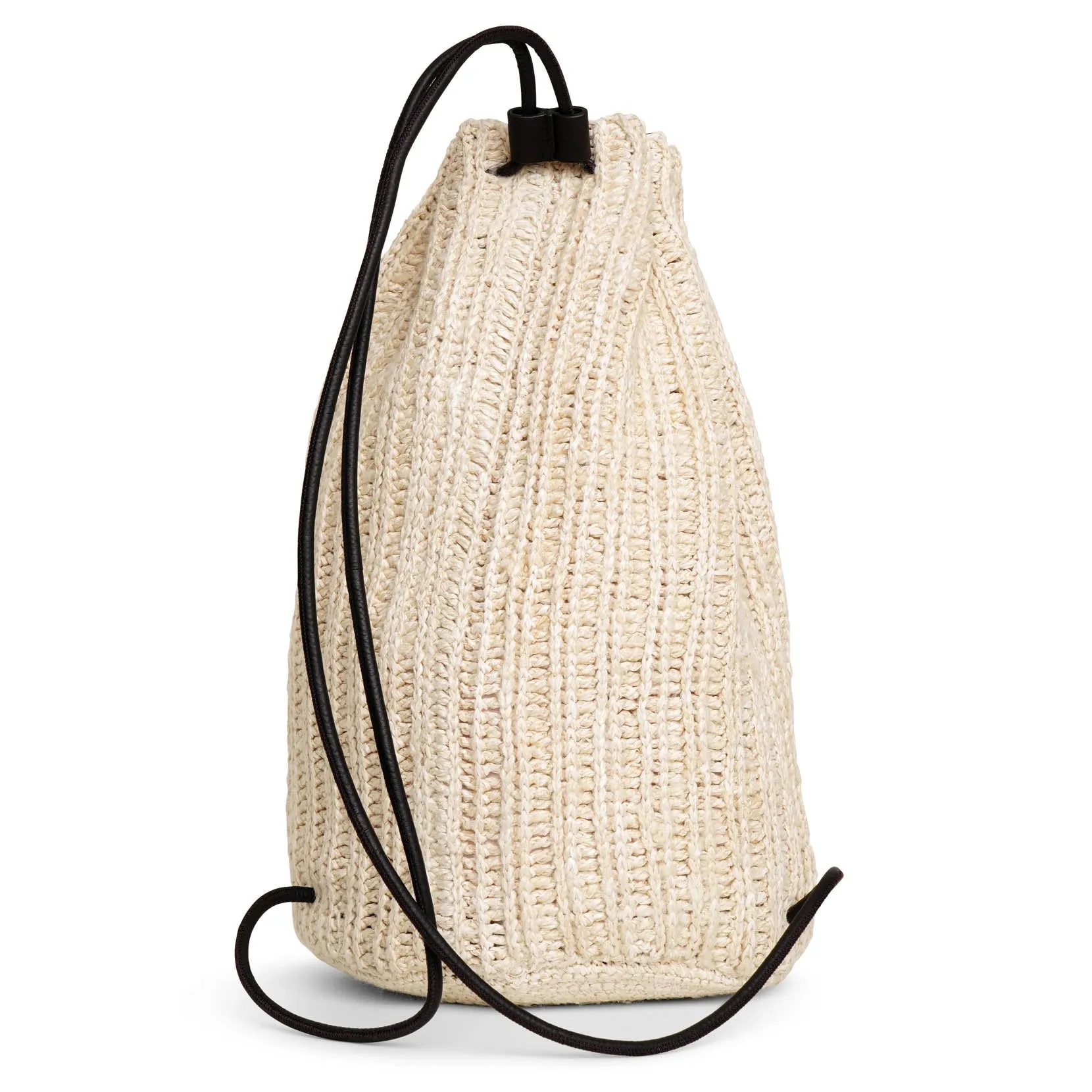 Massimo silk and raffia backpack