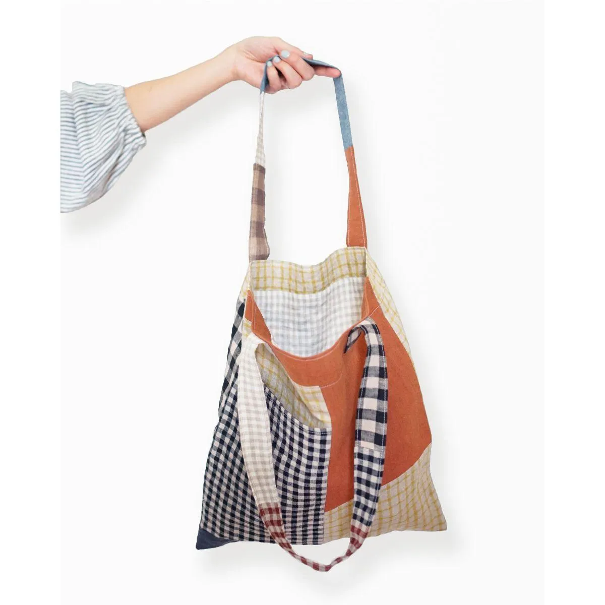 Matchy Matchy Stash Pocket Tote Sewing Pattern PDF
