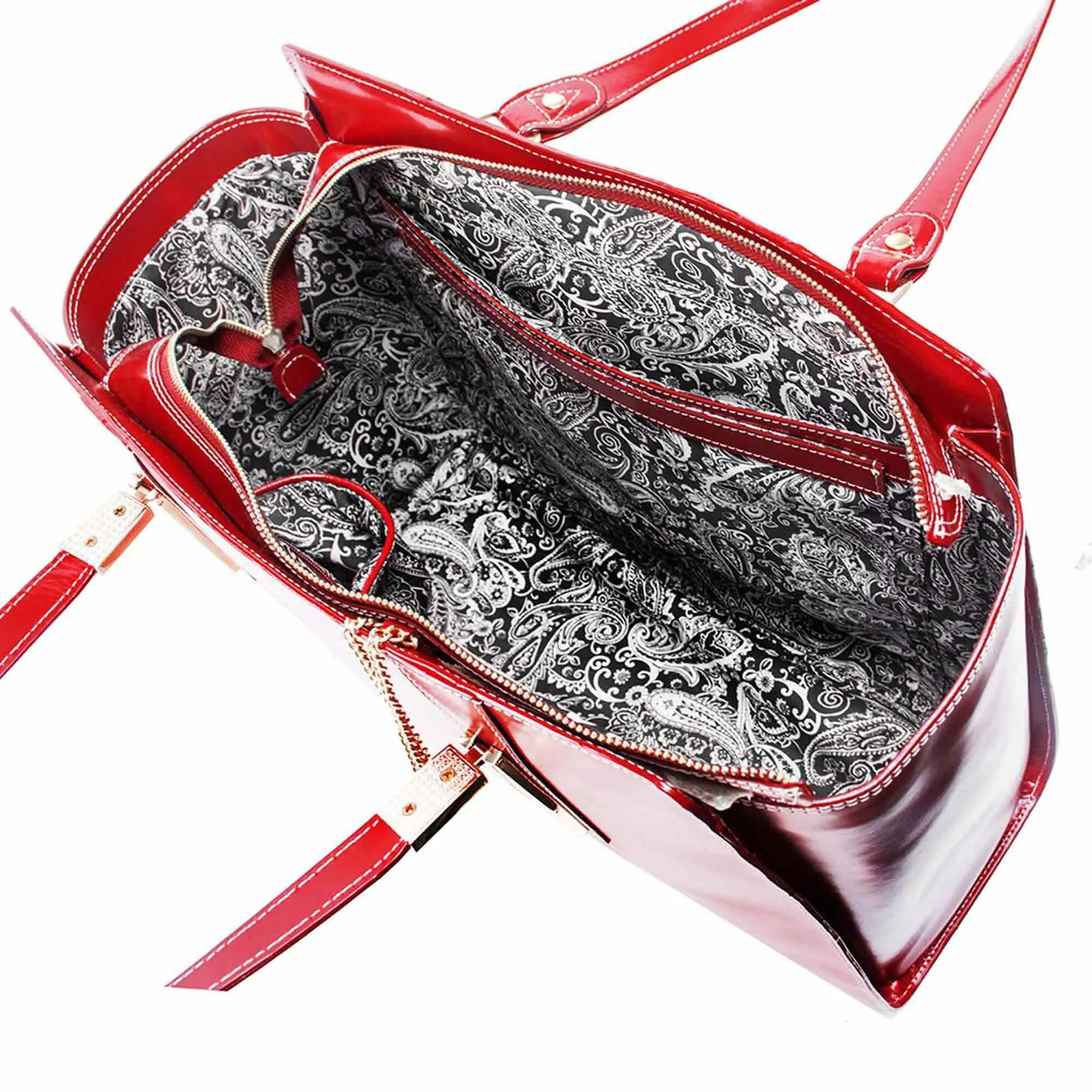 McKlein USA Aldora Leather Ladies Tote Bag with Tablet Pocket