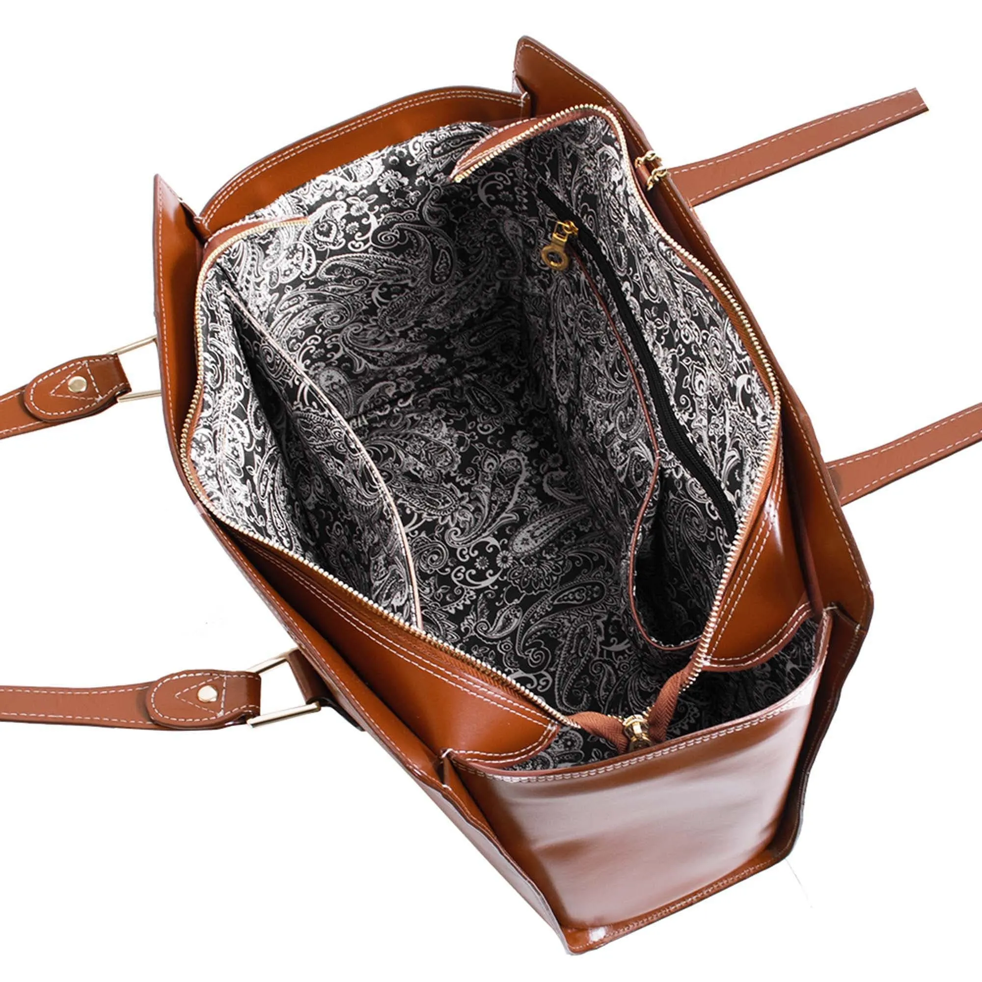 McKlein USA Aldora Leather Ladies Tote Bag with Tablet Pocket
