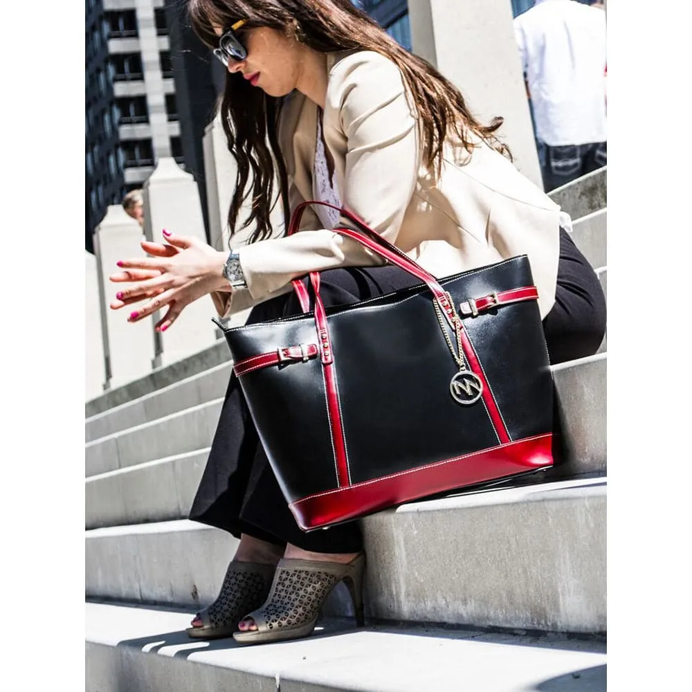 McKlein USA Serafina Leather Tote Bag with Tablet Pocket